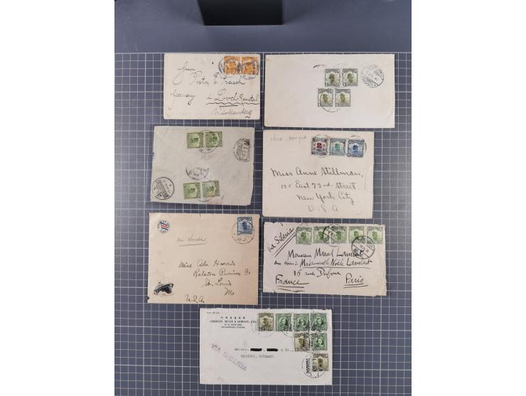 1913/33 (ca.), Hall of Classics specialized assembly of around 80 covers and cards, interesting usages with some combination 