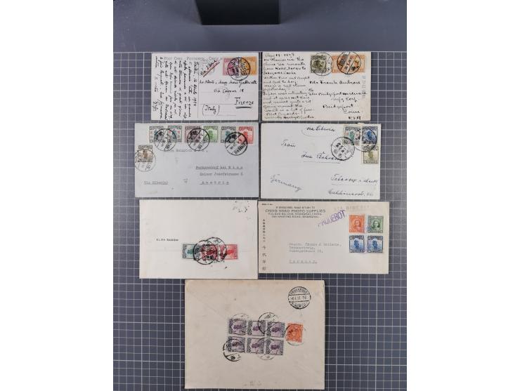 1913/33 (ca.), Hall of Classics specialized assembly of around 80 covers and cards, interesting usages with some combination 
