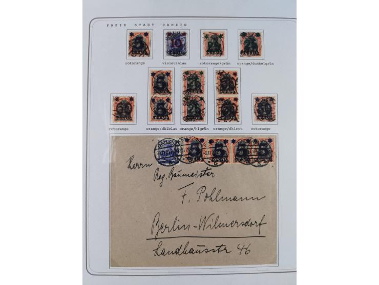 1920/39, reichhaltige gestempelte Sammlung, aufgelockert durch zahlreiche Briefe, Karten und Paketkarten, in den Hauptnummern