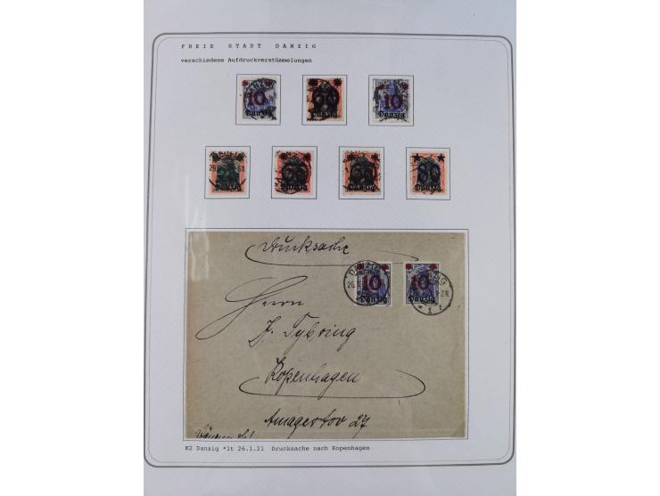 1920/39, reichhaltige gestempelte Sammlung, aufgelockert durch zahlreiche Briefe, Karten und Paketkarten, in den Hauptnummern