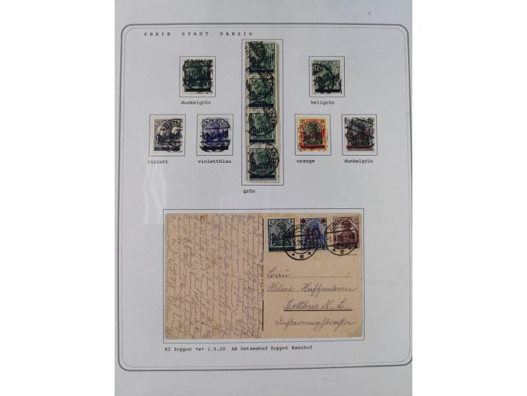 1920/39, reichhaltige gestempelte Sammlung, aufgelockert durch zahlreiche Briefe, Karten und Paketkarten, in den Hauptnummern