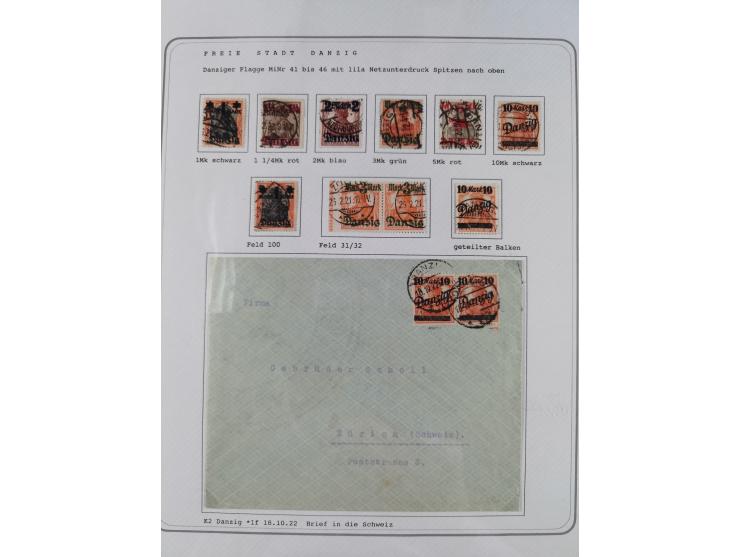 1920/39, reichhaltige gestempelte Sammlung, aufgelockert durch zahlreiche Briefe, Karten und Paketkarten, in den Hauptnummern