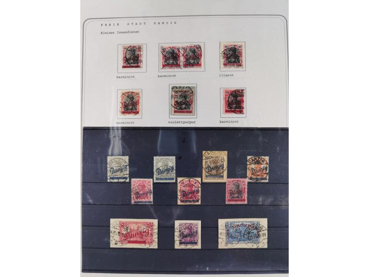 1920/39, reichhaltige gestempelte Sammlung, aufgelockert durch zahlreiche Briefe, Karten und Paketkarten, in den Hauptnummern
