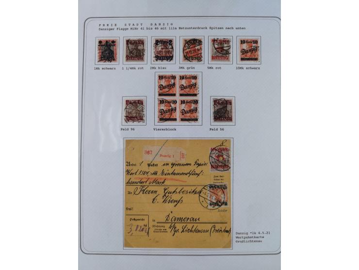 1920/39, reichhaltige gestempelte Sammlung, aufgelockert durch zahlreiche Briefe, Karten und Paketkarten, in den Hauptnummern