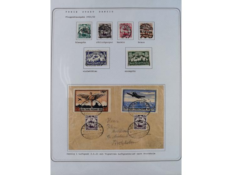 1920/39, reichhaltige gestempelte Sammlung, aufgelockert durch zahlreiche Briefe, Karten und Paketkarten, in den Hauptnummern
