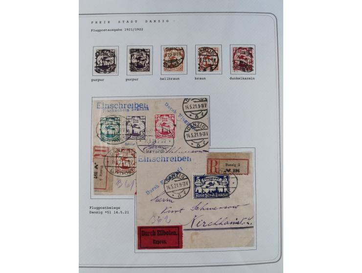 1920/39, reichhaltige gestempelte Sammlung, aufgelockert durch zahlreiche Briefe, Karten und Paketkarten, in den Hauptnummern