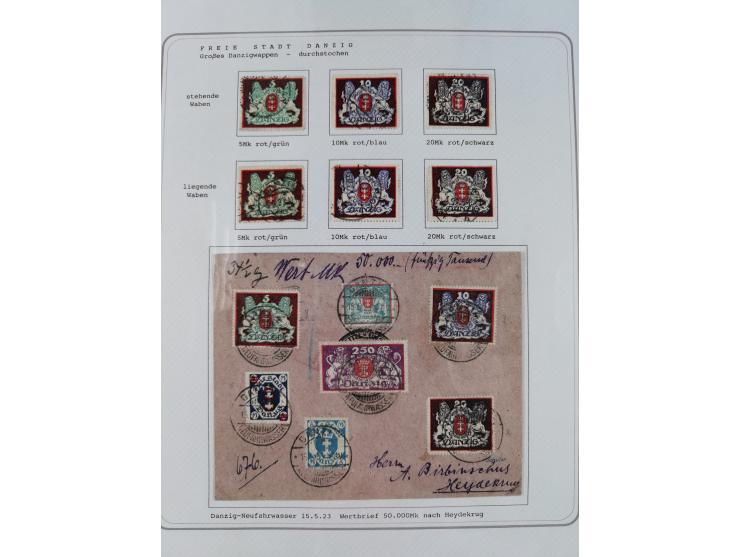1920/39, reichhaltige gestempelte Sammlung, aufgelockert durch zahlreiche Briefe, Karten und Paketkarten, in den Hauptnummern