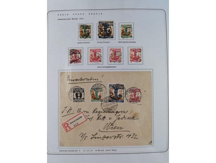 1920/39, reichhaltige gestempelte Sammlung, aufgelockert durch zahlreiche Briefe, Karten und Paketkarten, in den Hauptnummern
