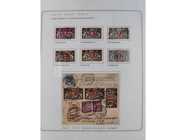 1920/39, reichhaltige gestempelte Sammlung, aufgelockert durch zahlreiche Briefe, Karten und Paketkarten, in den Hauptnummern