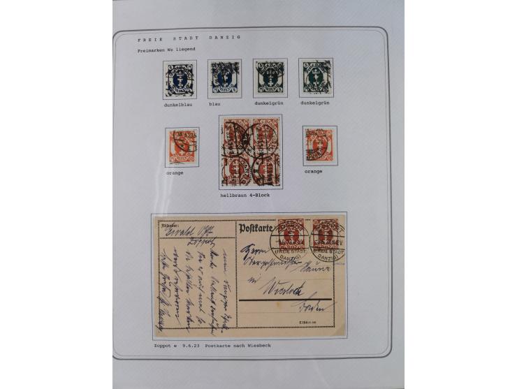 1920/39, reichhaltige gestempelte Sammlung, aufgelockert durch zahlreiche Briefe, Karten und Paketkarten, in den Hauptnummern
