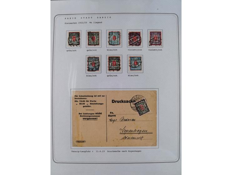 1920/39, reichhaltige gestempelte Sammlung, aufgelockert durch zahlreiche Briefe, Karten und Paketkarten, in den Hauptnummern
