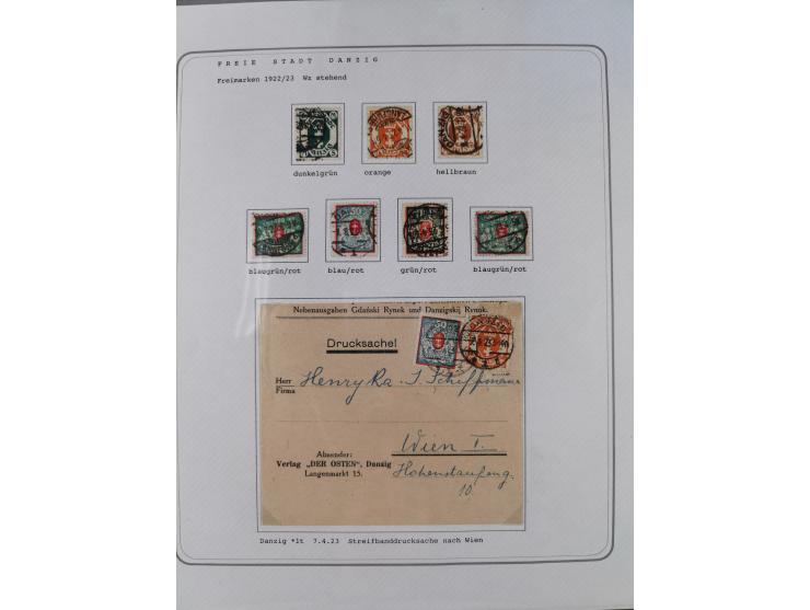 1920/39, reichhaltige gestempelte Sammlung, aufgelockert durch zahlreiche Briefe, Karten und Paketkarten, in den Hauptnummern