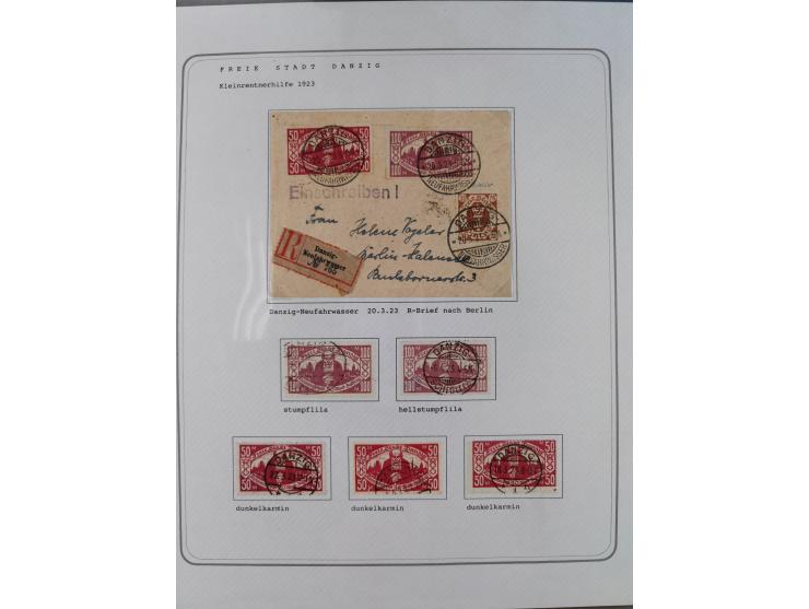 1920/39, reichhaltige gestempelte Sammlung, aufgelockert durch zahlreiche Briefe, Karten und Paketkarten, in den Hauptnummern