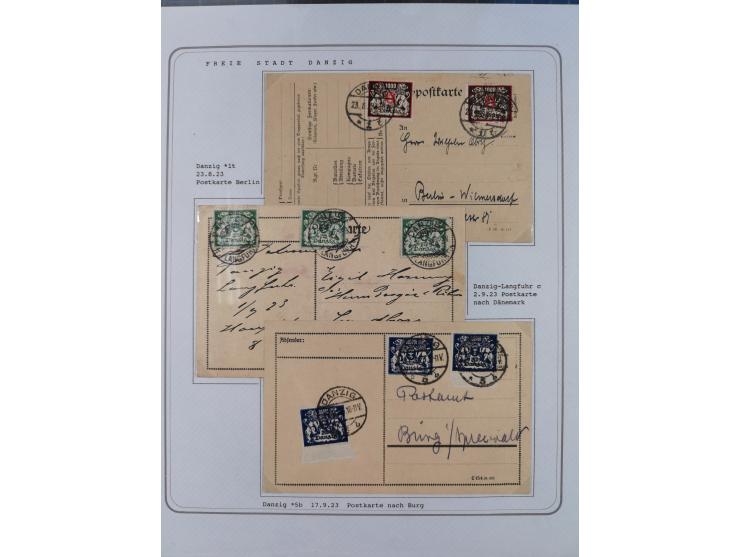 1920/39, reichhaltige gestempelte Sammlung, aufgelockert durch zahlreiche Briefe, Karten und Paketkarten, in den Hauptnummern