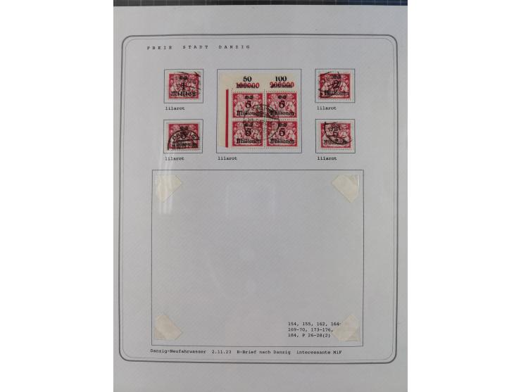 1920/39, reichhaltige gestempelte Sammlung, aufgelockert durch zahlreiche Briefe, Karten und Paketkarten, in den Hauptnummern