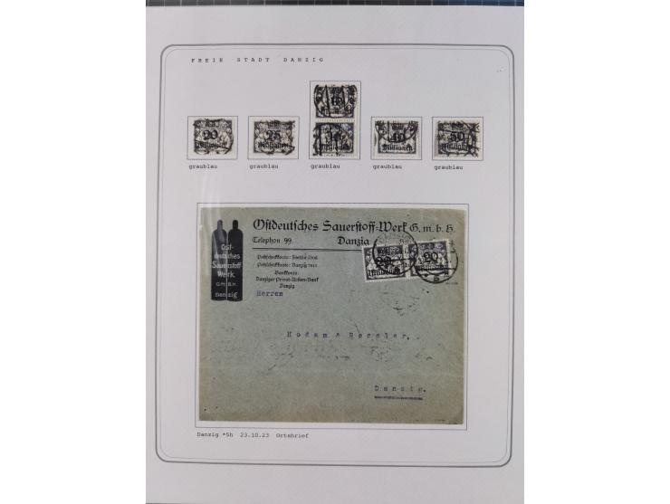 1920/39, reichhaltige gestempelte Sammlung, aufgelockert durch zahlreiche Briefe, Karten und Paketkarten, in den Hauptnummern
