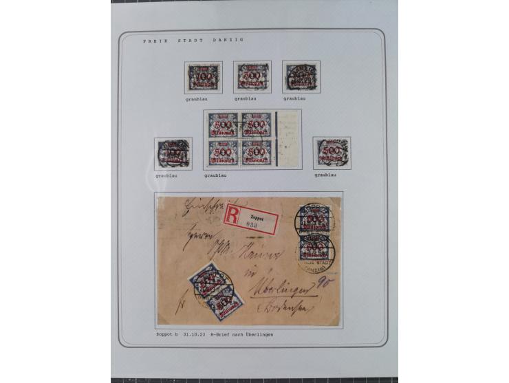 1920/39, reichhaltige gestempelte Sammlung, aufgelockert durch zahlreiche Briefe, Karten und Paketkarten, in den Hauptnummern