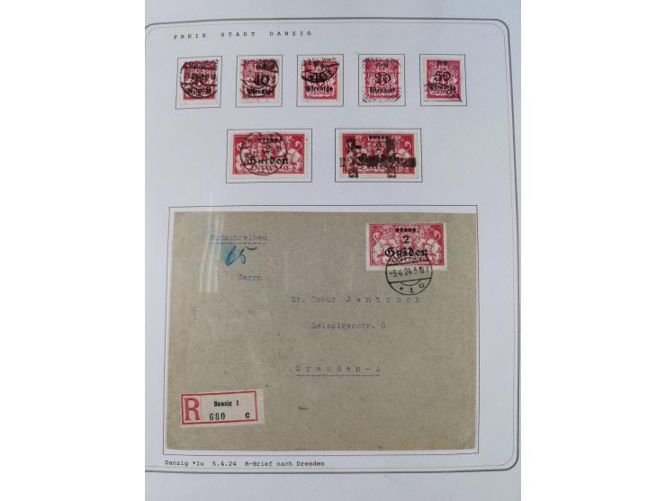 1920/39, reichhaltige gestempelte Sammlung, aufgelockert durch zahlreiche Briefe, Karten und Paketkarten, in den Hauptnummern