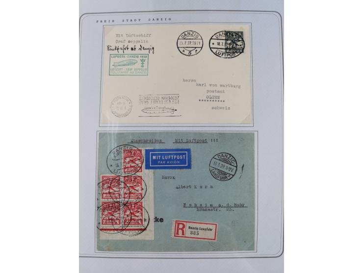1920/39, reichhaltige gestempelte Sammlung, aufgelockert durch zahlreiche Briefe, Karten und Paketkarten, in den Hauptnummern