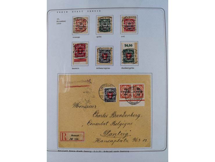 1920/39, reichhaltige gestempelte Sammlung, aufgelockert durch zahlreiche Briefe, Karten und Paketkarten, in den Hauptnummern