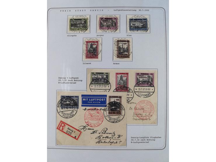 1920/39, reichhaltige gestempelte Sammlung, aufgelockert durch zahlreiche Briefe, Karten und Paketkarten, in den Hauptnummern