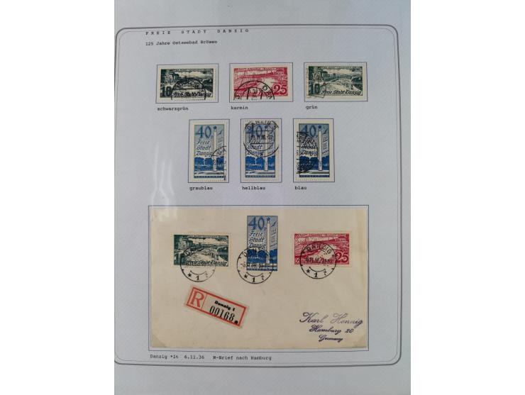 1920/39, reichhaltige gestempelte Sammlung, aufgelockert durch zahlreiche Briefe, Karten und Paketkarten, in den Hauptnummern