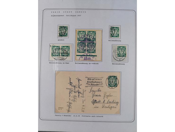 1920/39, reichhaltige gestempelte Sammlung, aufgelockert durch zahlreiche Briefe, Karten und Paketkarten, in den Hauptnummern