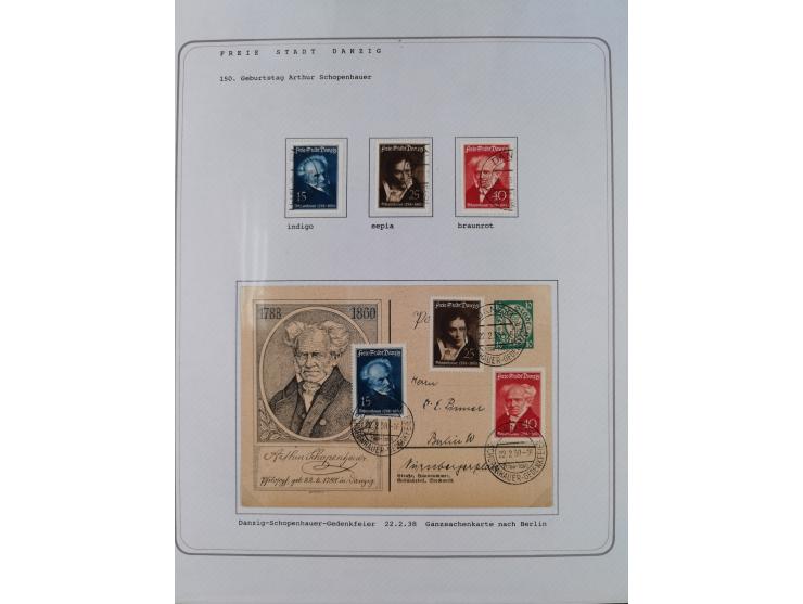 1920/39, reichhaltige gestempelte Sammlung, aufgelockert durch zahlreiche Briefe, Karten und Paketkarten, in den Hauptnummern