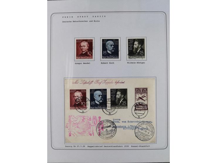 1920/39, reichhaltige gestempelte Sammlung, aufgelockert durch zahlreiche Briefe, Karten und Paketkarten, in den Hauptnummern