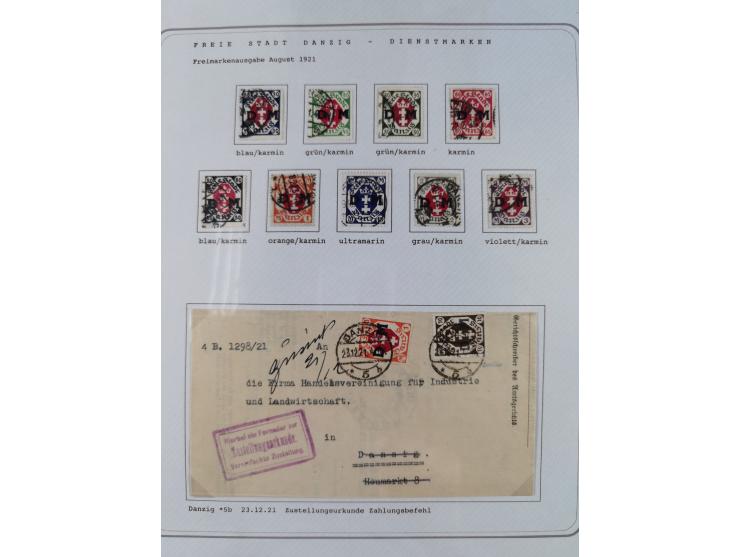 1920/39, reichhaltige gestempelte Sammlung, aufgelockert durch zahlreiche Briefe, Karten und Paketkarten, in den Hauptnummern