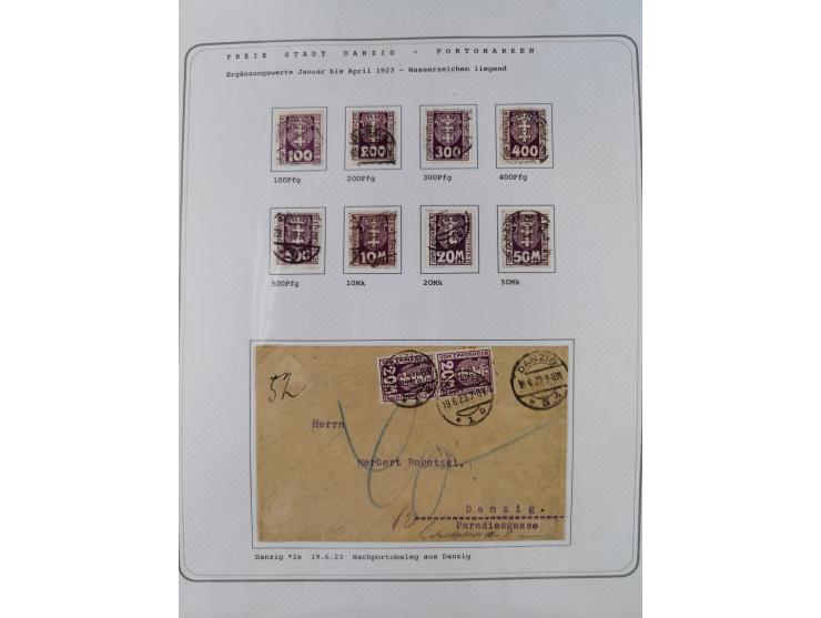 1920/39, reichhaltige gestempelte Sammlung, aufgelockert durch zahlreiche Briefe, Karten und Paketkarten, in den Hauptnummern