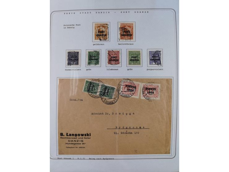 1920/39, reichhaltige gestempelte Sammlung, aufgelockert durch zahlreiche Briefe, Karten und Paketkarten, in den Hauptnummern