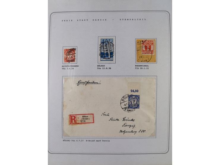 1920/39, reichhaltige gestempelte Sammlung, aufgelockert durch zahlreiche Briefe, Karten und Paketkarten, in den Hauptnummern