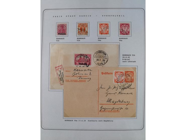 1920/39, reichhaltige gestempelte Sammlung, aufgelockert durch zahlreiche Briefe, Karten und Paketkarten, in den Hauptnummern