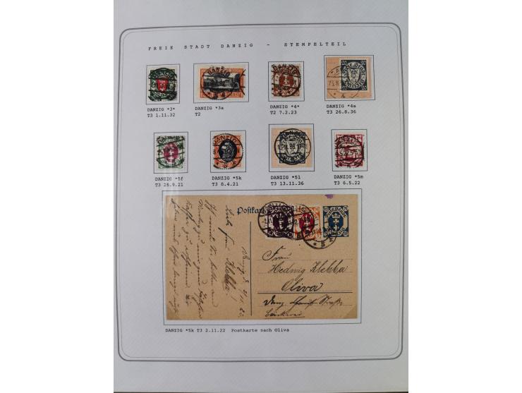 1920/39, reichhaltige gestempelte Sammlung, aufgelockert durch zahlreiche Briefe, Karten und Paketkarten, in den Hauptnummern