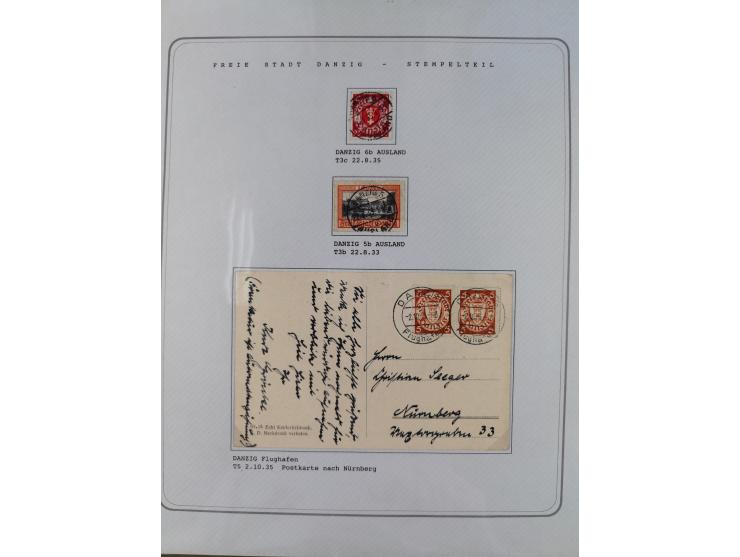 1920/39, reichhaltige gestempelte Sammlung, aufgelockert durch zahlreiche Briefe, Karten und Paketkarten, in den Hauptnummern