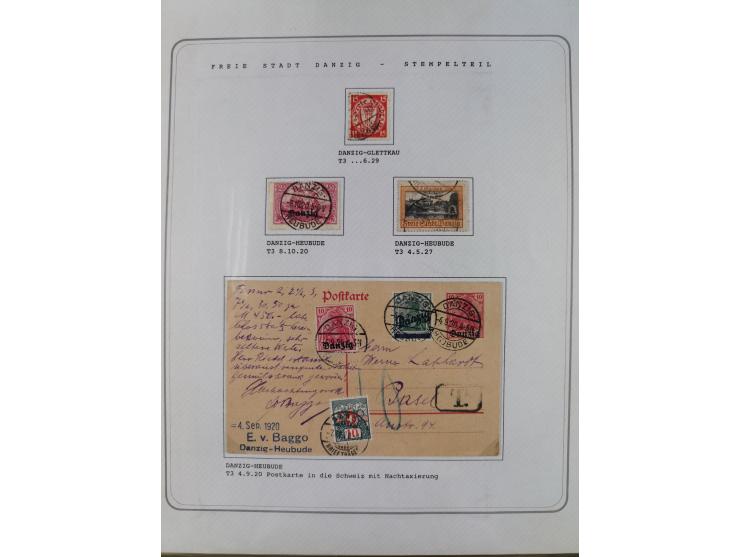 1920/39, reichhaltige gestempelte Sammlung, aufgelockert durch zahlreiche Briefe, Karten und Paketkarten, in den Hauptnummern