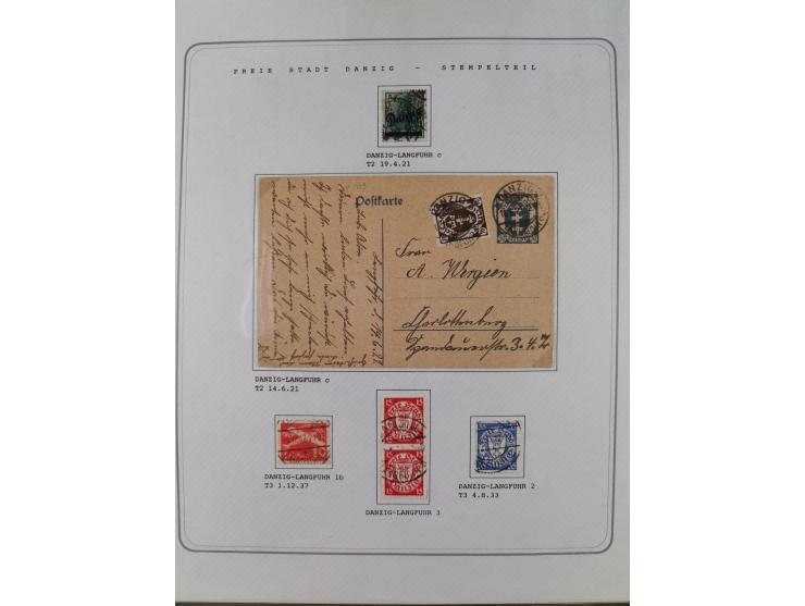 1920/39, reichhaltige gestempelte Sammlung, aufgelockert durch zahlreiche Briefe, Karten und Paketkarten, in den Hauptnummern