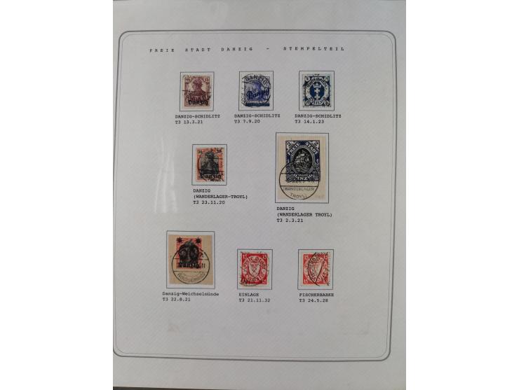 1920/39, reichhaltige gestempelte Sammlung, aufgelockert durch zahlreiche Briefe, Karten und Paketkarten, in den Hauptnummern