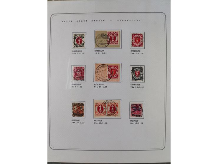 1920/39, reichhaltige gestempelte Sammlung, aufgelockert durch zahlreiche Briefe, Karten und Paketkarten, in den Hauptnummern