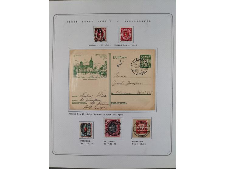 1920/39, reichhaltige gestempelte Sammlung, aufgelockert durch zahlreiche Briefe, Karten und Paketkarten, in den Hauptnummern