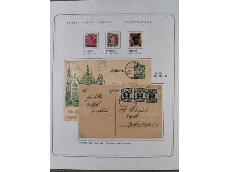 1920/39, reichhaltige gestempelte Sammlung, aufgelockert durch zahlreiche Briefe, Karten und Paketkarten, in den Hauptnummern
