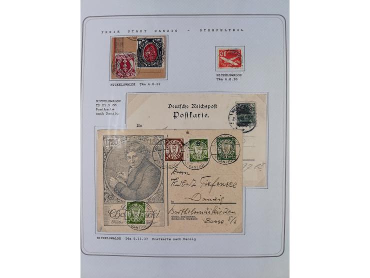 1920/39, reichhaltige gestempelte Sammlung, aufgelockert durch zahlreiche Briefe, Karten und Paketkarten, in den Hauptnummern