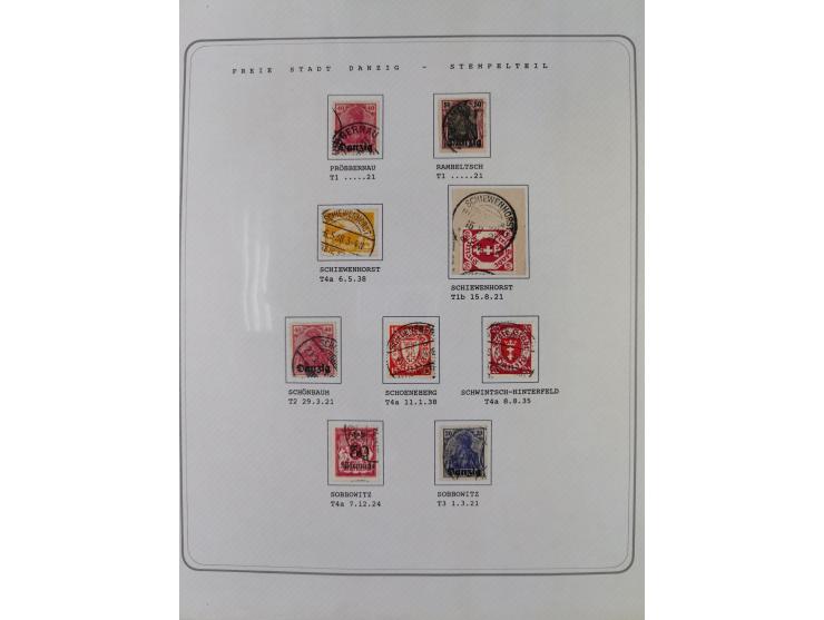 1920/39, reichhaltige gestempelte Sammlung, aufgelockert durch zahlreiche Briefe, Karten und Paketkarten, in den Hauptnummern