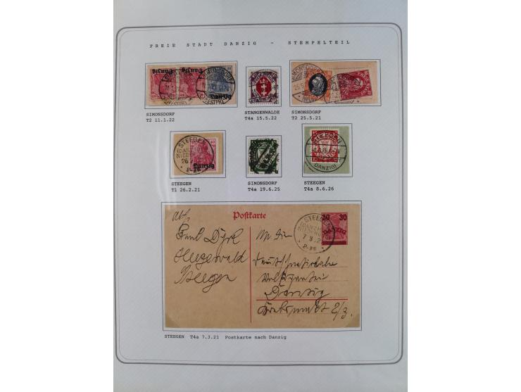 1920/39, reichhaltige gestempelte Sammlung, aufgelockert durch zahlreiche Briefe, Karten und Paketkarten, in den Hauptnummern