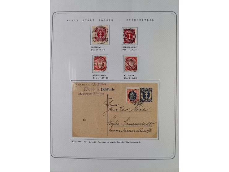 1920/39, reichhaltige gestempelte Sammlung, aufgelockert durch zahlreiche Briefe, Karten und Paketkarten, in den Hauptnummern