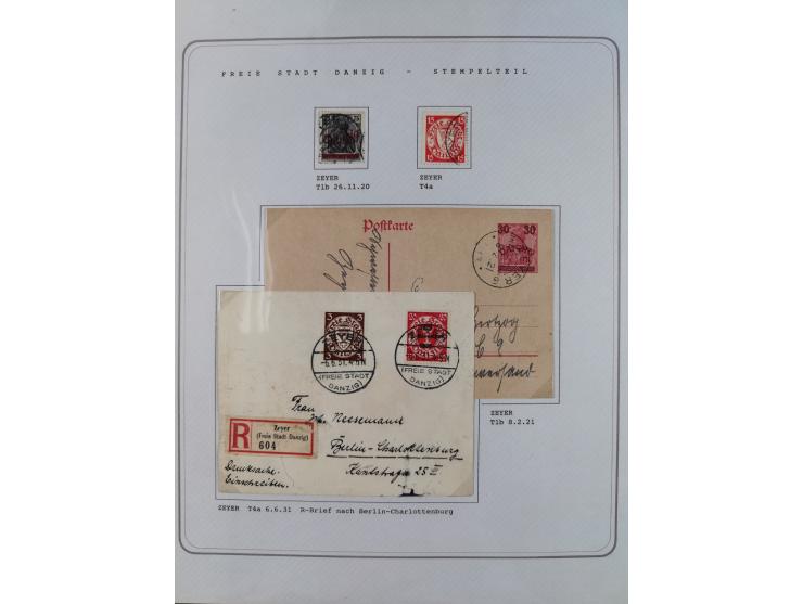 1920/39, reichhaltige gestempelte Sammlung, aufgelockert durch zahlreiche Briefe, Karten und Paketkarten, in den Hauptnummern