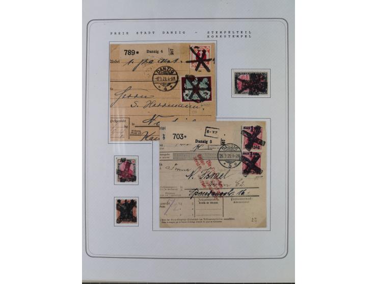 1920/39, reichhaltige gestempelte Sammlung, aufgelockert durch zahlreiche Briefe, Karten und Paketkarten, in den Hauptnummern