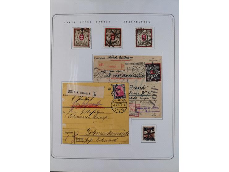 1920/39, reichhaltige gestempelte Sammlung, aufgelockert durch zahlreiche Briefe, Karten und Paketkarten, in den Hauptnummern