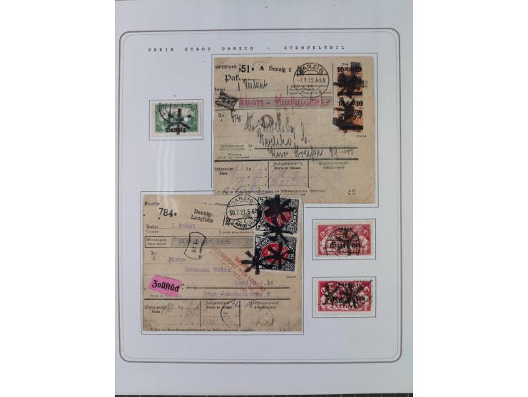 1920/39, reichhaltige gestempelte Sammlung, aufgelockert durch zahlreiche Briefe, Karten und Paketkarten, in den Hauptnummern